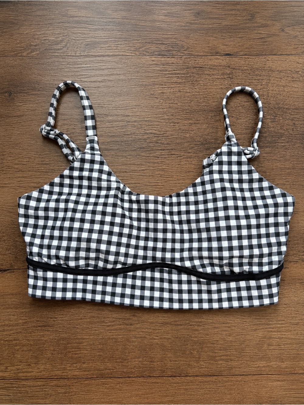 Black & White Gingham Bralette Top